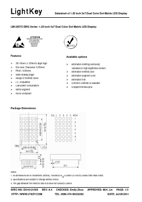 LM12057CDRG Datasheet PDF LightKey Optoelectronics Ltd.