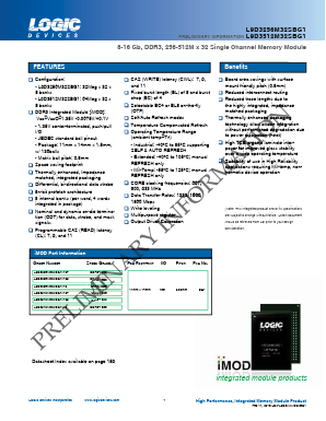 L9D3256M32SBG1X107 Datasheet PDF LOGIC Devices Incorporated