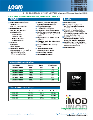 L9D232M72SBG5 Datasheet PDF LOGIC Devices Incorporated
