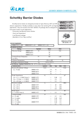 MMBD110T1 Datasheet PDF Leshan Radio Company,Ltd
