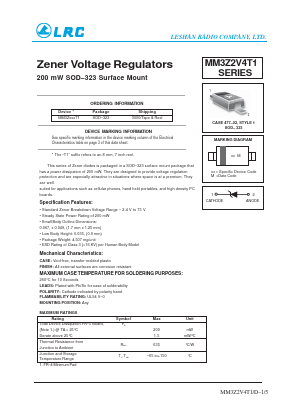 MM3Z5V1T1 Datasheet PDF Leshan Radio Company,Ltd