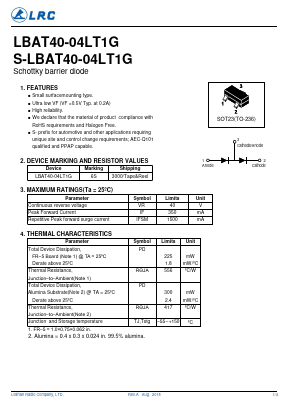 S-LBAT40-04LT1G Datasheet PDF Leshan Radio Company,Ltd