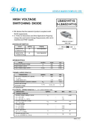 LBAS21HT3G Datasheet PDF Leshan Radio Company,Ltd