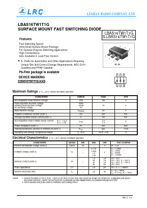 LBAS16TW1T1G Datasheet PDF Leshan Radio Company,Ltd