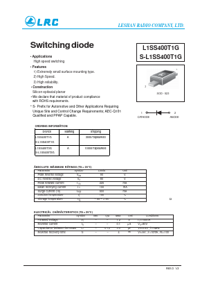 S-L1SS400T1G Datasheet PDF Leshan Radio Company,Ltd