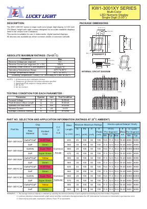 KW1-3001XY Datasheet PDF Lucky Light Electronic