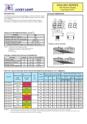 KW2-802A3 Datasheet PDF Lucky Light Electronic