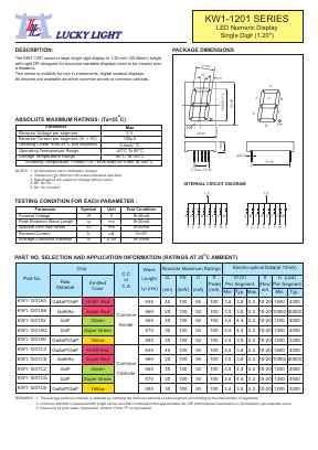 KW1-1201C3 Datasheet PDF Lucky Light Electronic
