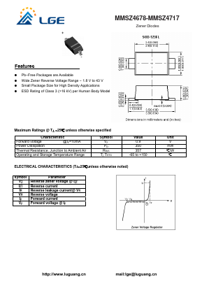 MMSZ4693 Datasheet PDF Shenzhen Luguang Electronic Technology Co., Ltd