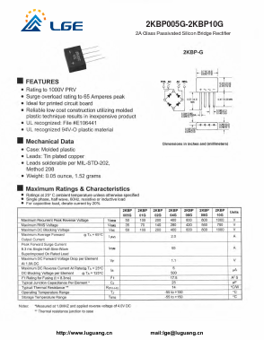 2KBP005G Datasheet PDF Shenzhen Luguang Electronic Technology Co., Ltd