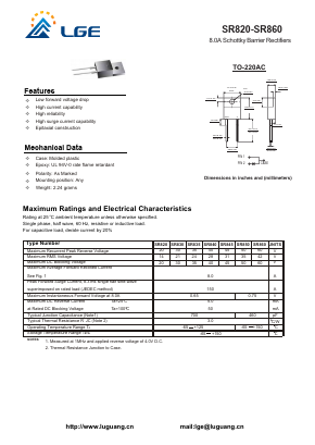 SR840 Datasheet PDF Shenzhen Luguang Electronic Technology Co., Ltd