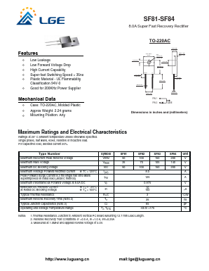SF84 Datasheet PDF Shenzhen Luguang Electronic Technology Co., Ltd