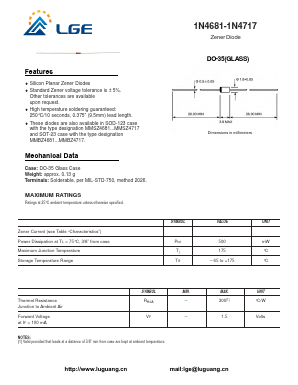 1N4678 Datasheet PDF Shenzhen Luguang Electronic Technology Co., Ltd