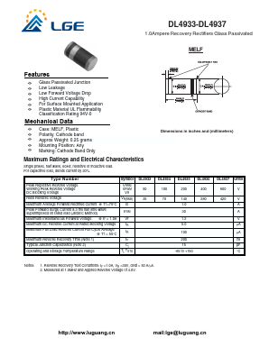 DL4933 Datasheet PDF Shenzhen Luguang Electronic Technology Co., Ltd