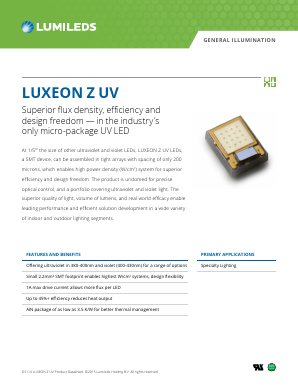 LHUV-0380-0300 Datasheet PDF Lumileds Lighting Company