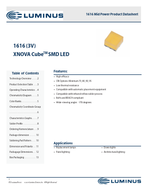 MP-1616-1100-57-90 Datasheet PDF Luminus, Inc