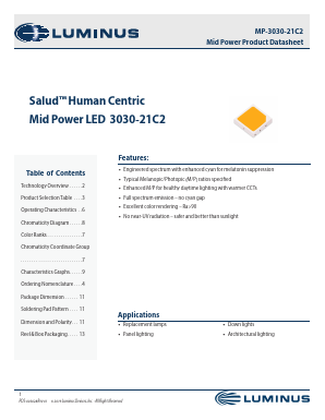 MP-3030-21C2-40-90 Datasheet PDF Luminus, Inc
