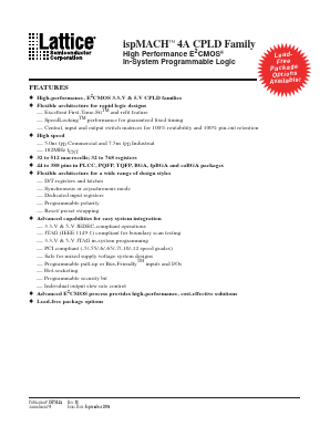 M4A5-192/160 Datasheet PDF Lattice Semiconductor
