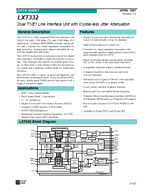 LXT332 Datasheet PDF LevelOne