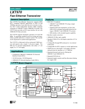 LXT970 Datasheet PDF LevelOne