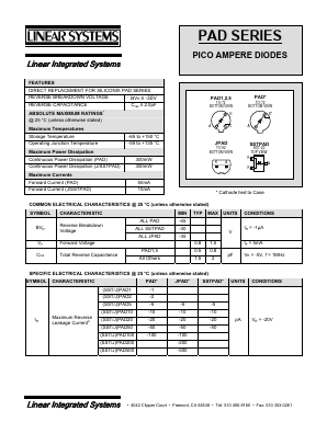 JPAD1 Datasheet PDF Linear Integrated System