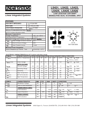 LS426 Datasheet PDF Linear Integrated System