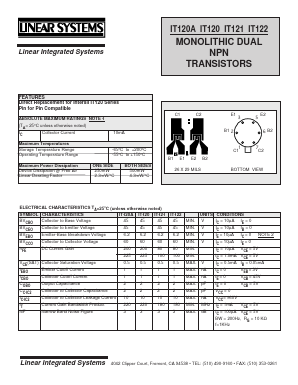 IT120 Datasheet PDF Linear Integrated System