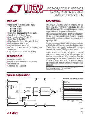 LTC2611CDD-1 Datasheet PDF Linear Technology