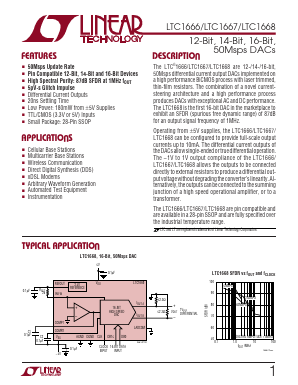 LTC1667 Datasheet PDF Linear Technology