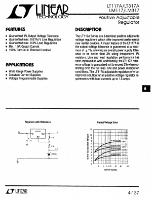 LM317T Datasheet PDF Linear Technology