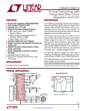 LT3669HUFD-2-TRPBF Datasheet PDF Linear Technology