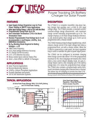 LT3652EMSE Datasheet PDF Linear Technology