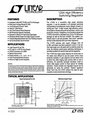 LT1072HVCT Datasheet PDF Linear Technology