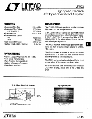 LT1022M Datasheet PDF Linear Technology