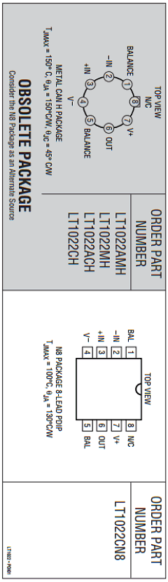 LT1022M Datasheet PDF Linear Technology