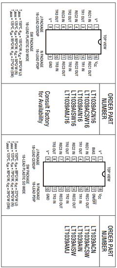 LT1039AIN Datasheet PDF Linear Technology