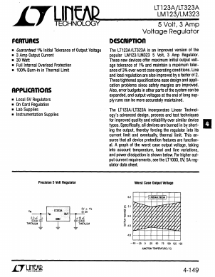 LM323 Datasheet PDF Linear Technology