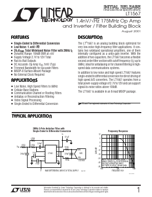 LT1567 Datasheet PDF Linear Technology