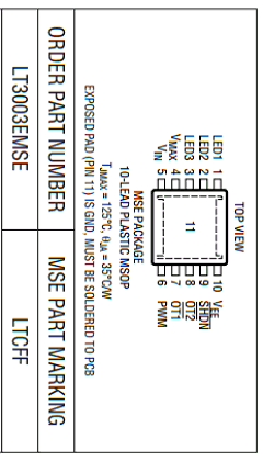 LT3003EMSE-TRPBF Datasheet PDF Linear Technology