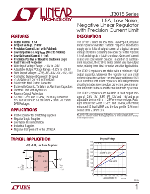 LT3015IDD-TRPBF Datasheet PDF Linear Technology