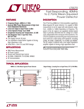 LT5570 Datasheet PDF Linear Technology