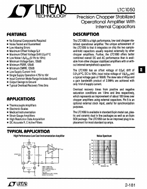 LTC1050ACN Datasheet PDF Linear Technology