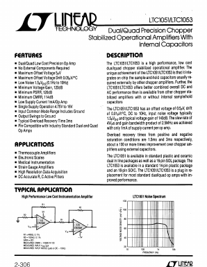 LTC1051 Datasheet PDF Linear Technology