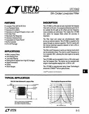 LTC1062CSW Datasheet PDF Linear Technology