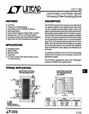 LTC1164CJ Datasheet PDF Linear Technology