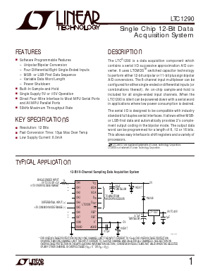 LTC1290B Datasheet PDF Linear Technology