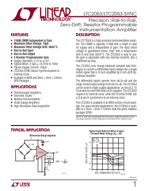 LTC2053I-SYNC Datasheet PDF Linear Technology