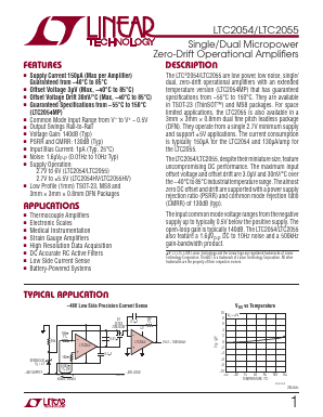 LTC2054IS5-TRPBF Datasheet PDF Linear Technology