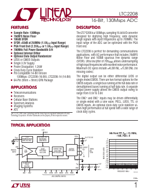 LTC2208I Datasheet PDF Linear Technology