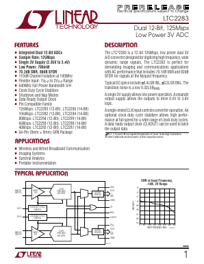 LTC2283 Datasheet PDF Linear Technology